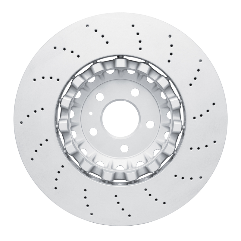 Audi RS5 Brake Rotor (1) - Front - R1 Concepts - Drilled Carbon Alloy GeoMET - `18-`25